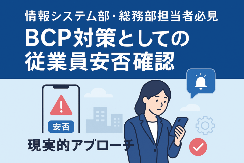 情報システム部・総務部担当者必見：BCP対策としての従業員安否確認の現実的アプローチ