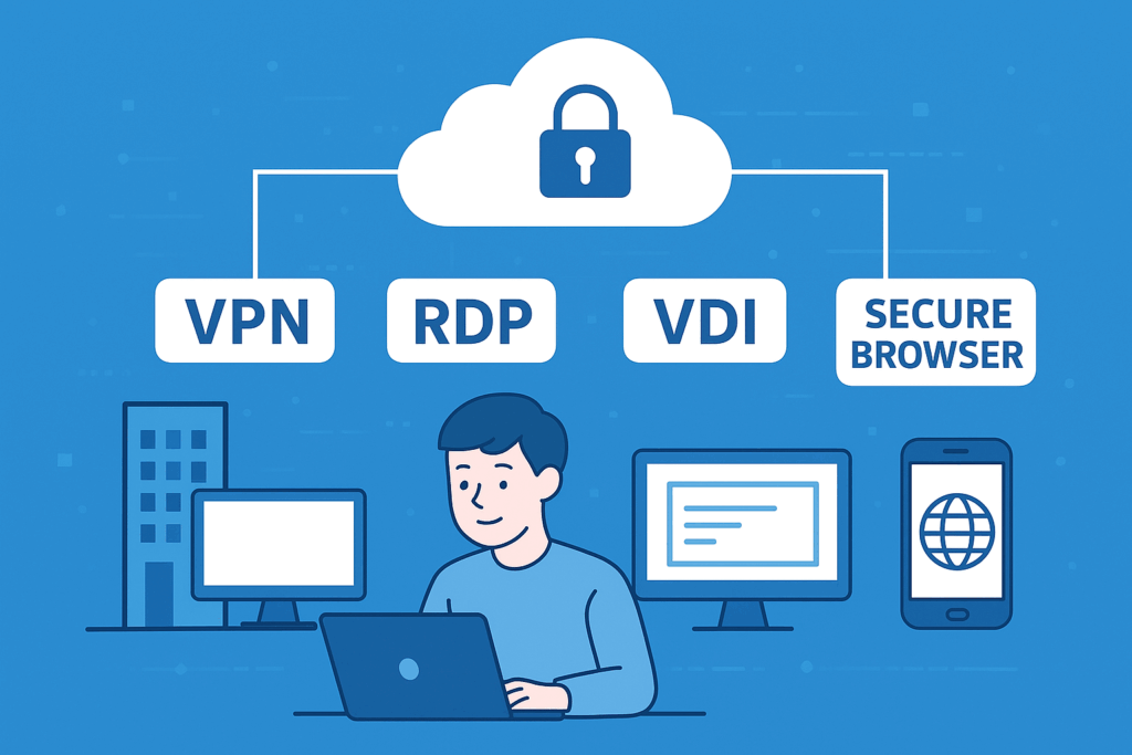 リモート接続の今：RDP・VPN・VDI・セキュアブラウザの違いと選び方